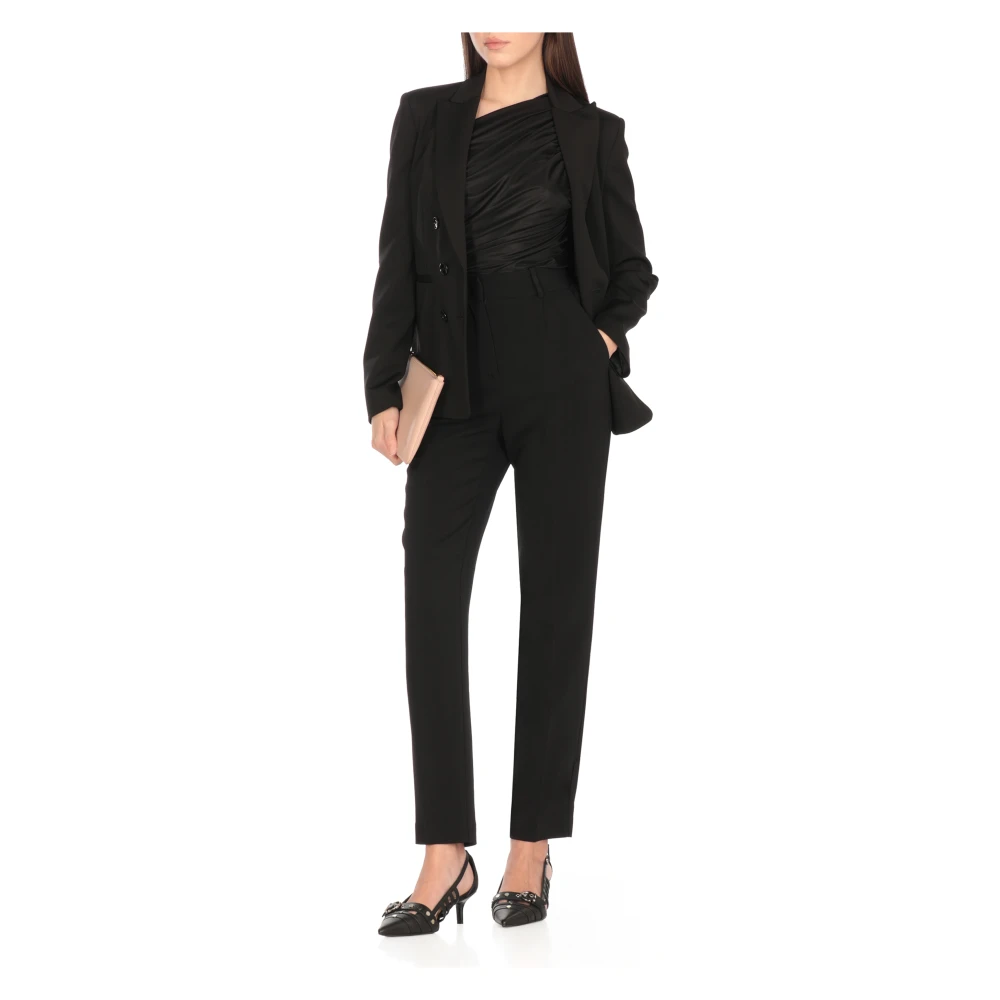 pinko Zwarte double-breasted blazer voor vrouwen Black Dames