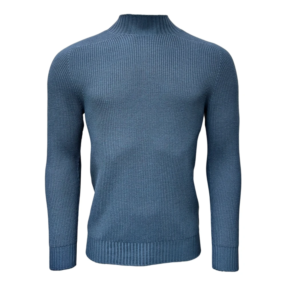 Gran Sasso Rainwool Turtleneck Sweater Blue, Herr