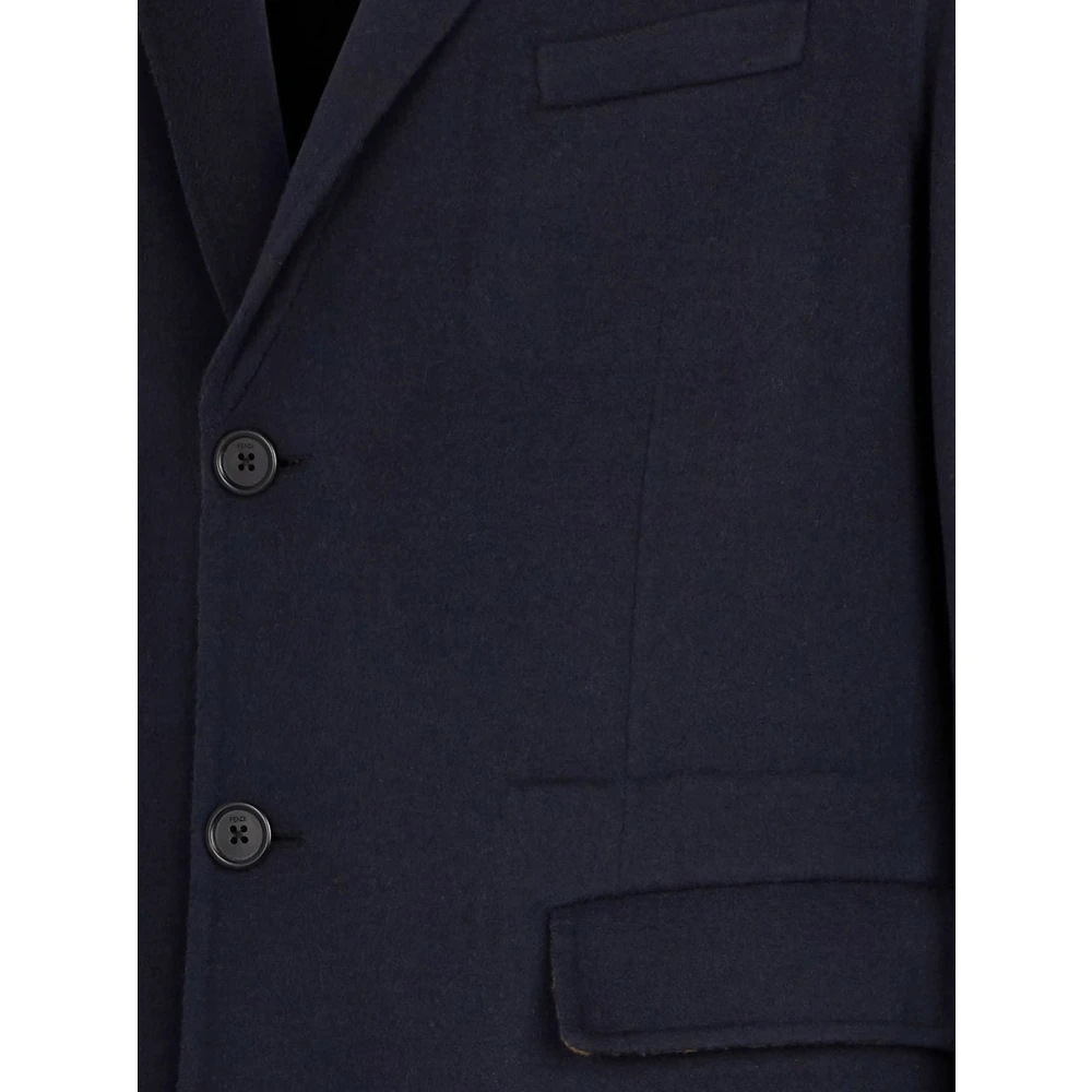 Fendi Single-Breasted Coats Blue Heren