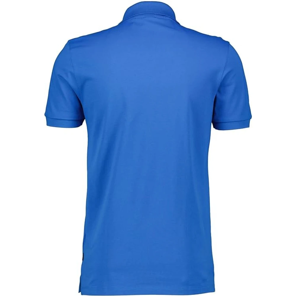 Boss Pique Polo Shirt Blue Heren