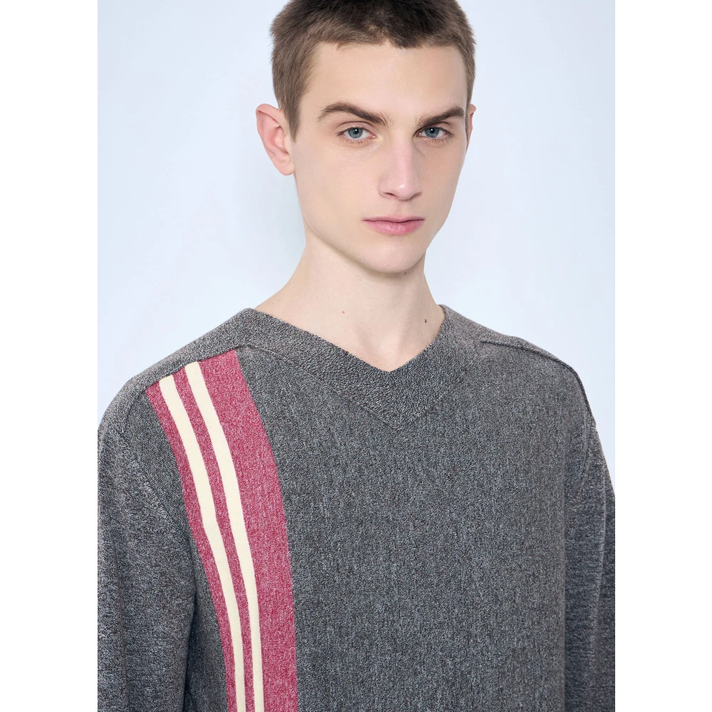Kiko Kostadinov Contrastpaneel V-hals Sweater Gray Heren