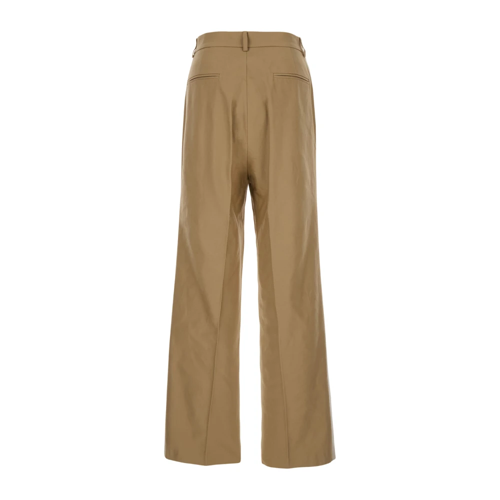 Bluemarble Beige Suit Broek met Gros Grain Tape Beige Heren