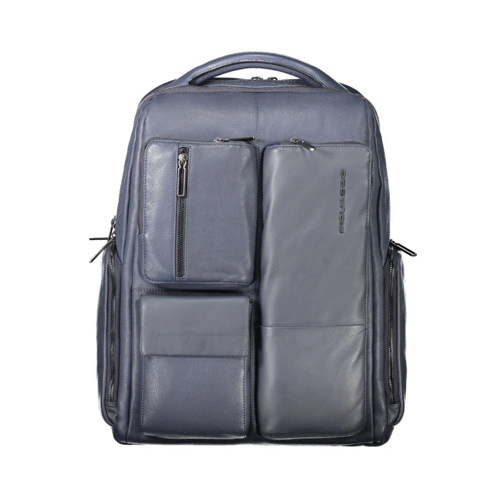 Piquadro Blauwe Leren Rugzak | Stijlvol Model Blue Unisex