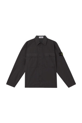 sort-stretch-bomuld-overshirt-paracadute