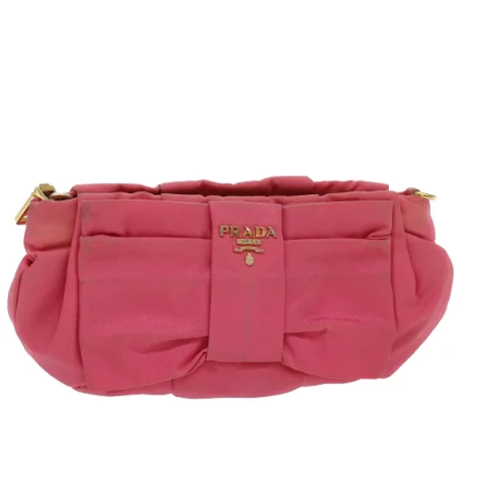 Prada Vintage Pre-owned Leather clutches Pink Dames