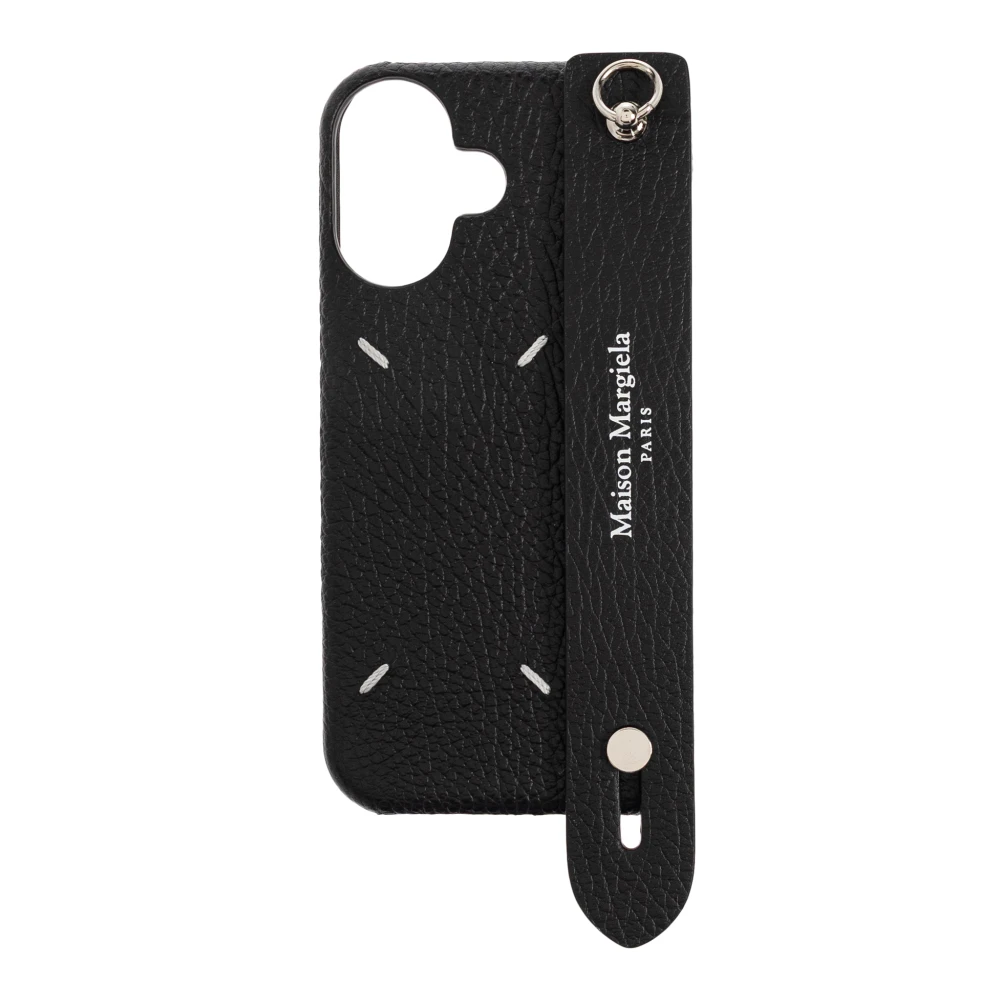 Maison Margiela Hoes voor iPhone 16 Black Unisex