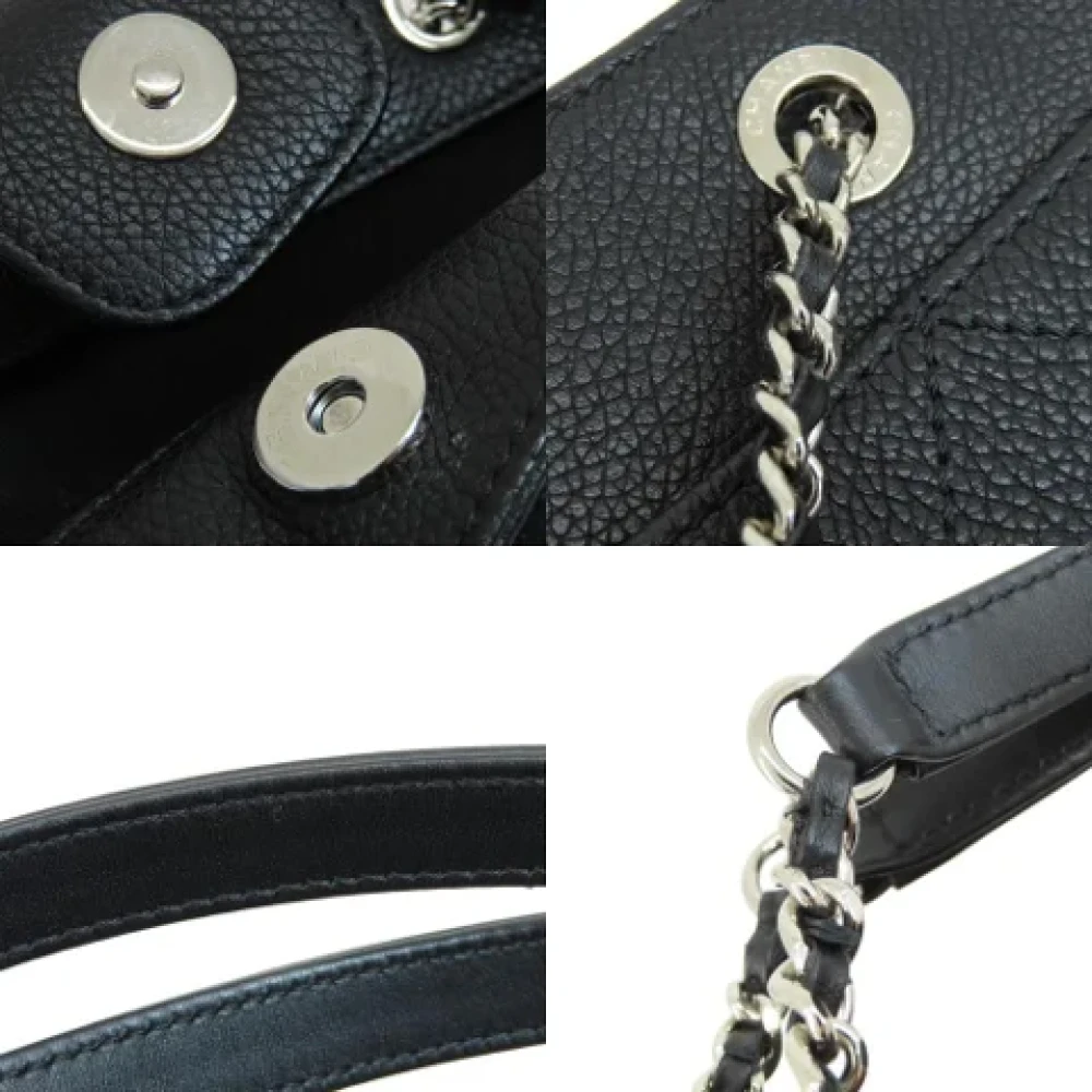 Chanel Vintage Pre-owned Leather totes Black Dames