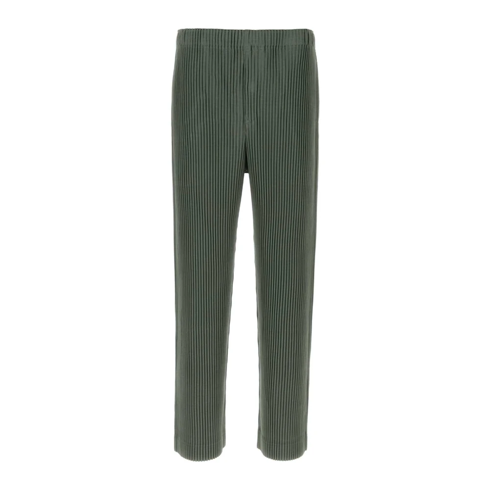 Issey Miyake Sage Green Polyester Byxor Green, Herr