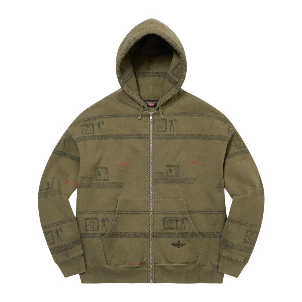 Supreme Beperkte oplage Zip Up Hoodie Donker Olijf Green Heren