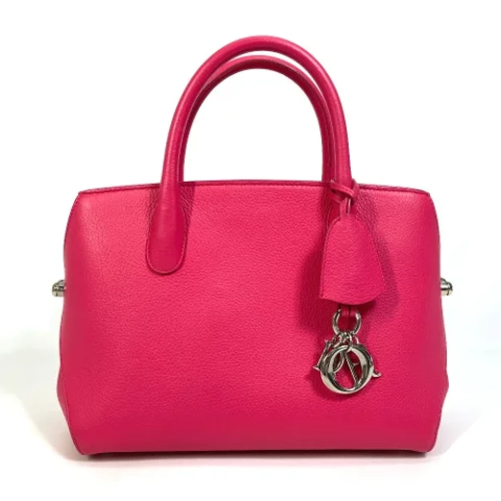 Dior Vintage Pre-owned Leather dior-bags Pink Dames