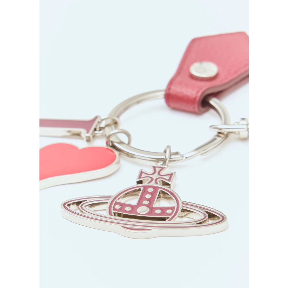 Vivienne Westwood Orb Sleutelhanger Kunstleer Grafische Hangers Red Unisex