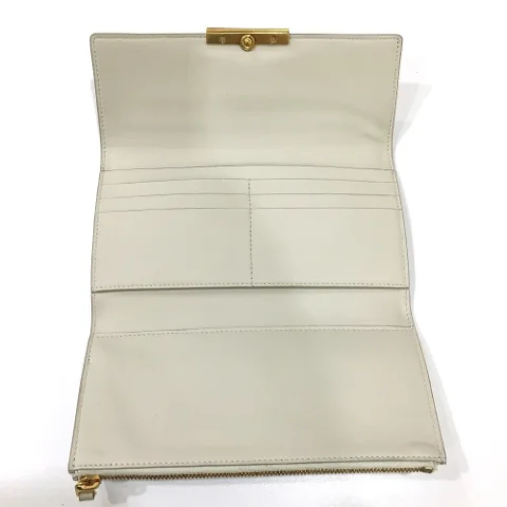 Bottega Veneta Vintage Pre-owned Leather wallets White Dames