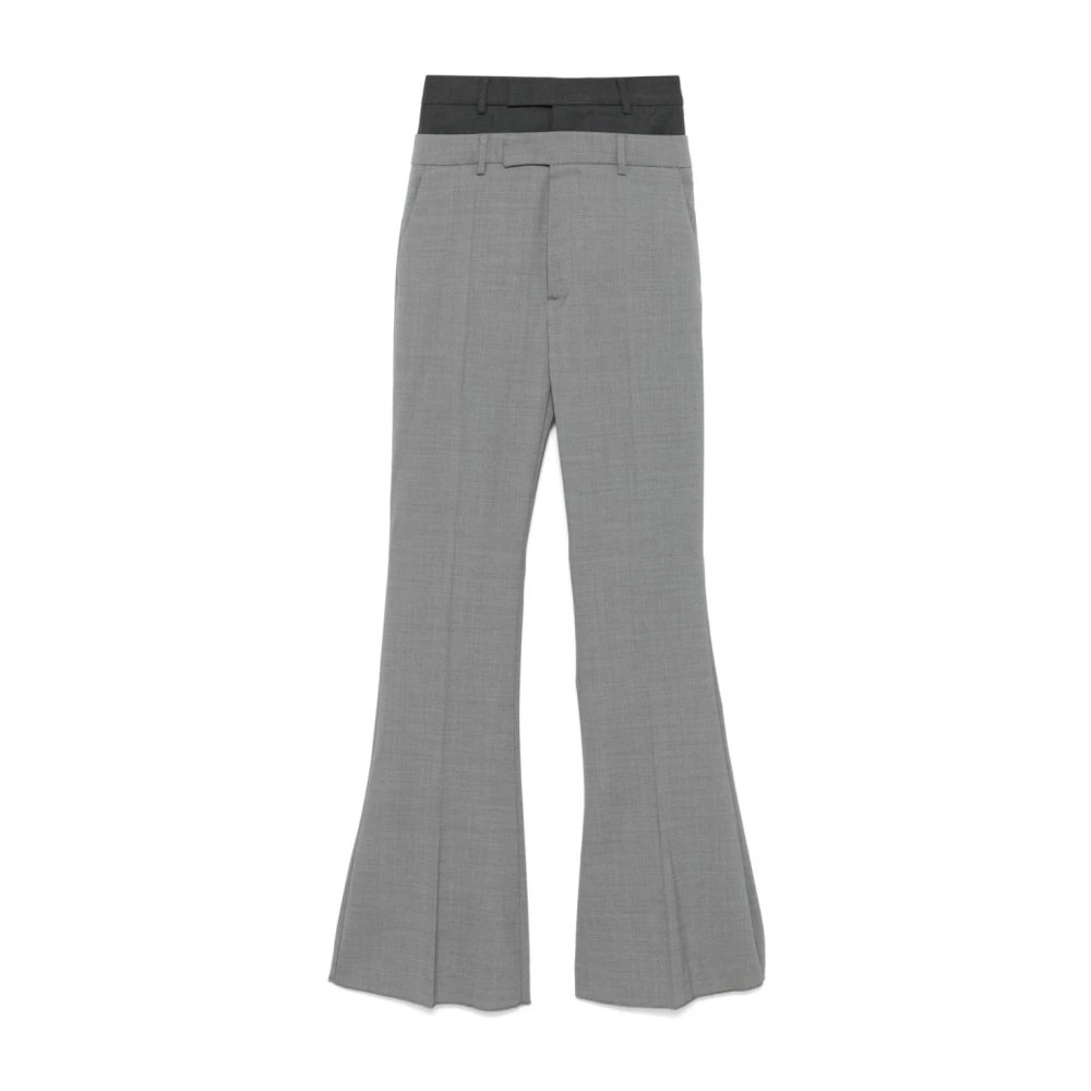 SPORTMAX Grijze Wollen Broek Elegante Moderne Stijl Gray Dames
