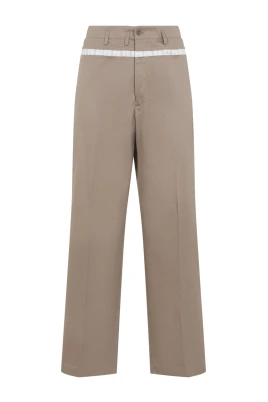 Waxed Cotton Wide-Leg Trousers