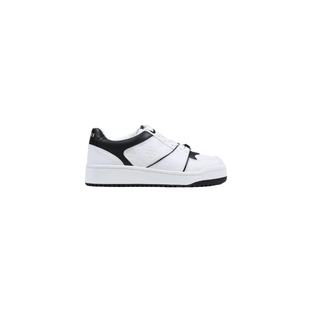 Guess Women's White Sporty Slip-On Lace-Up Sneakers