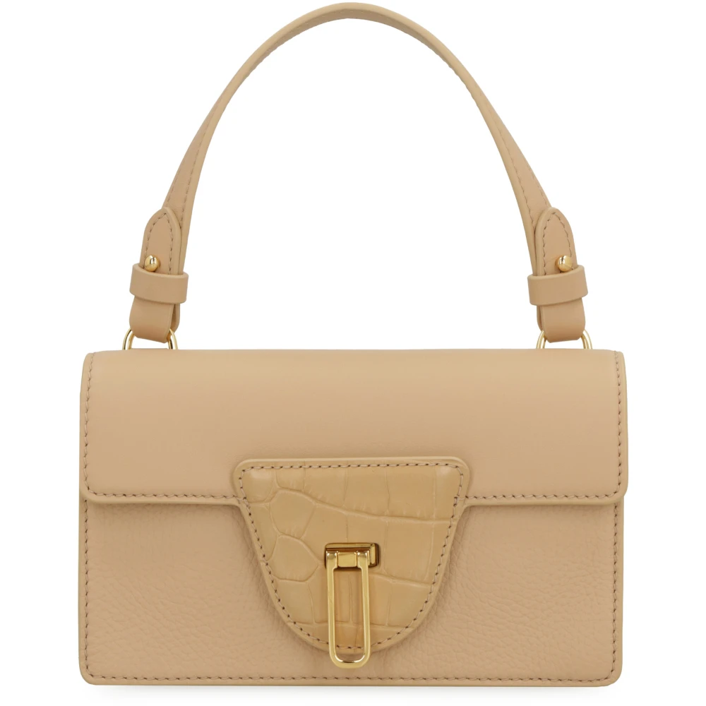 Coccinelle Krokodillenprint Leren Handtas Beige Dames
