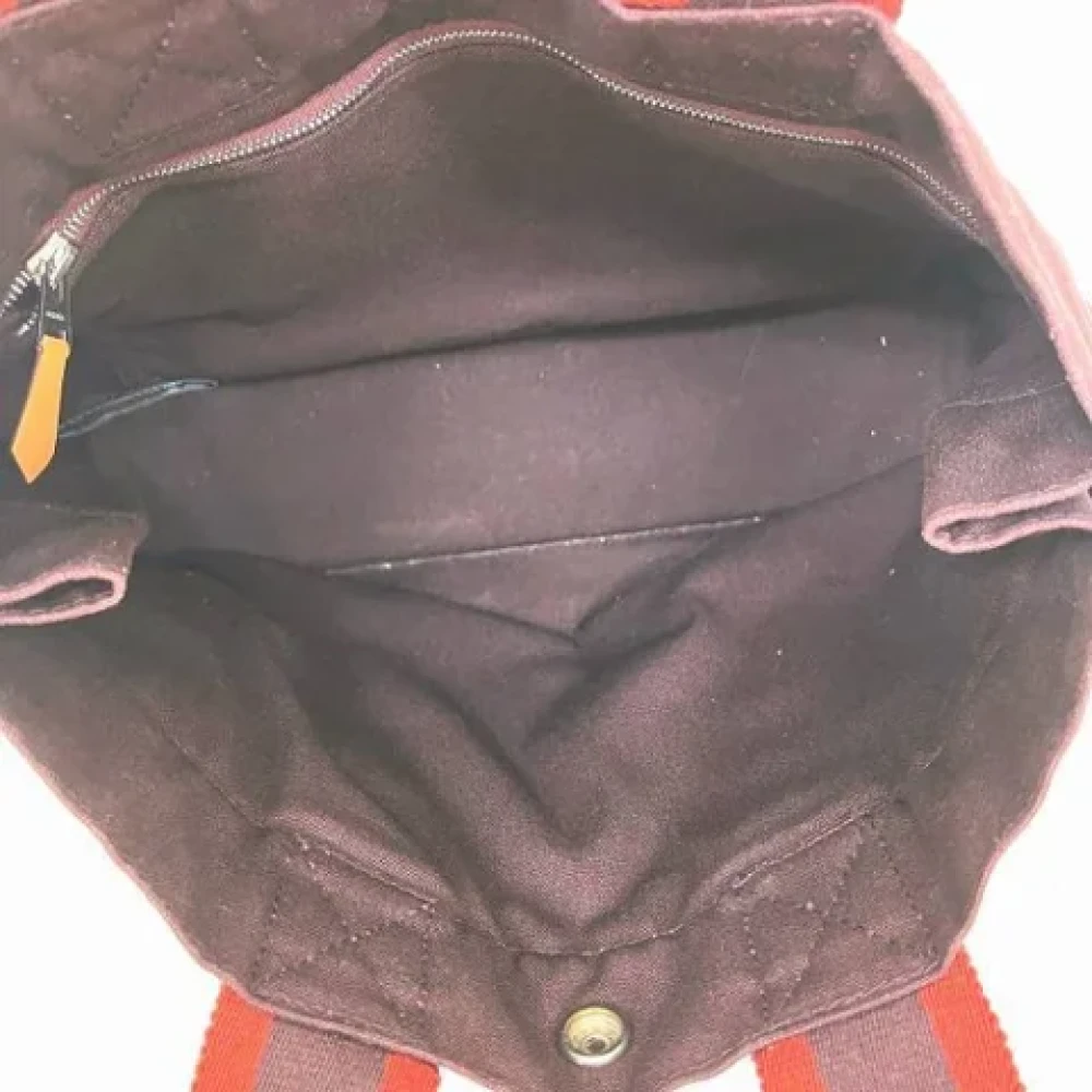 Hermès Vintage Pre-owned Canvas totes Red Dames