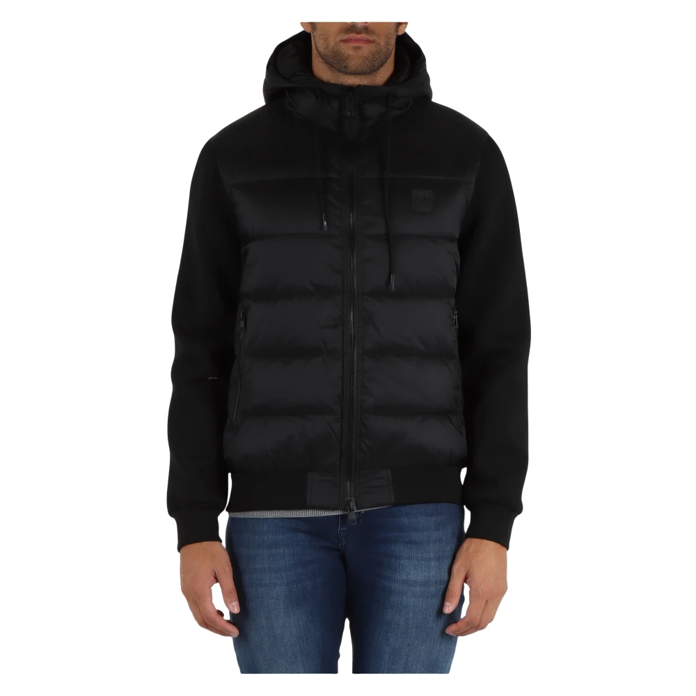Antony Morato Gewatteerde jas van nylon en stof Black Heren