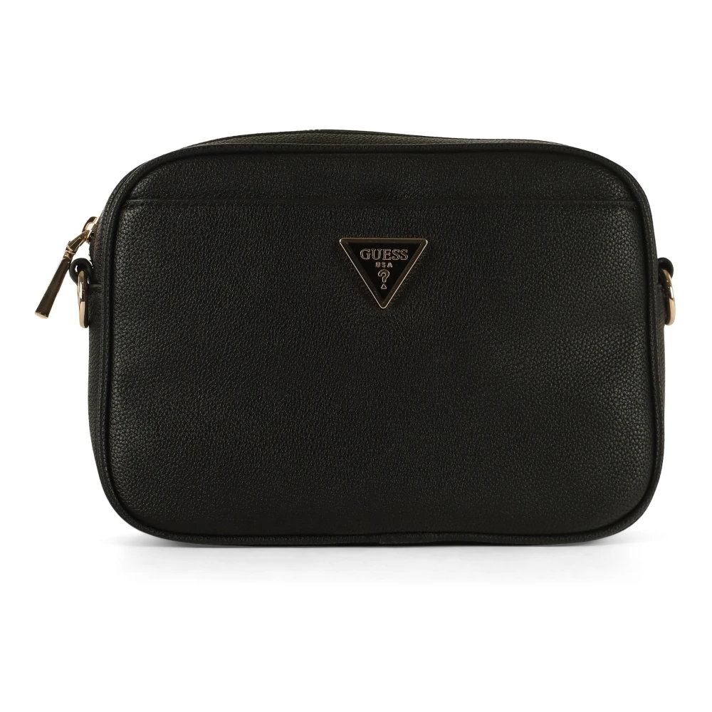 Guess Donna Nero - Borsa A Tracolla Meridian Con Placca Logo - Bags - One Size