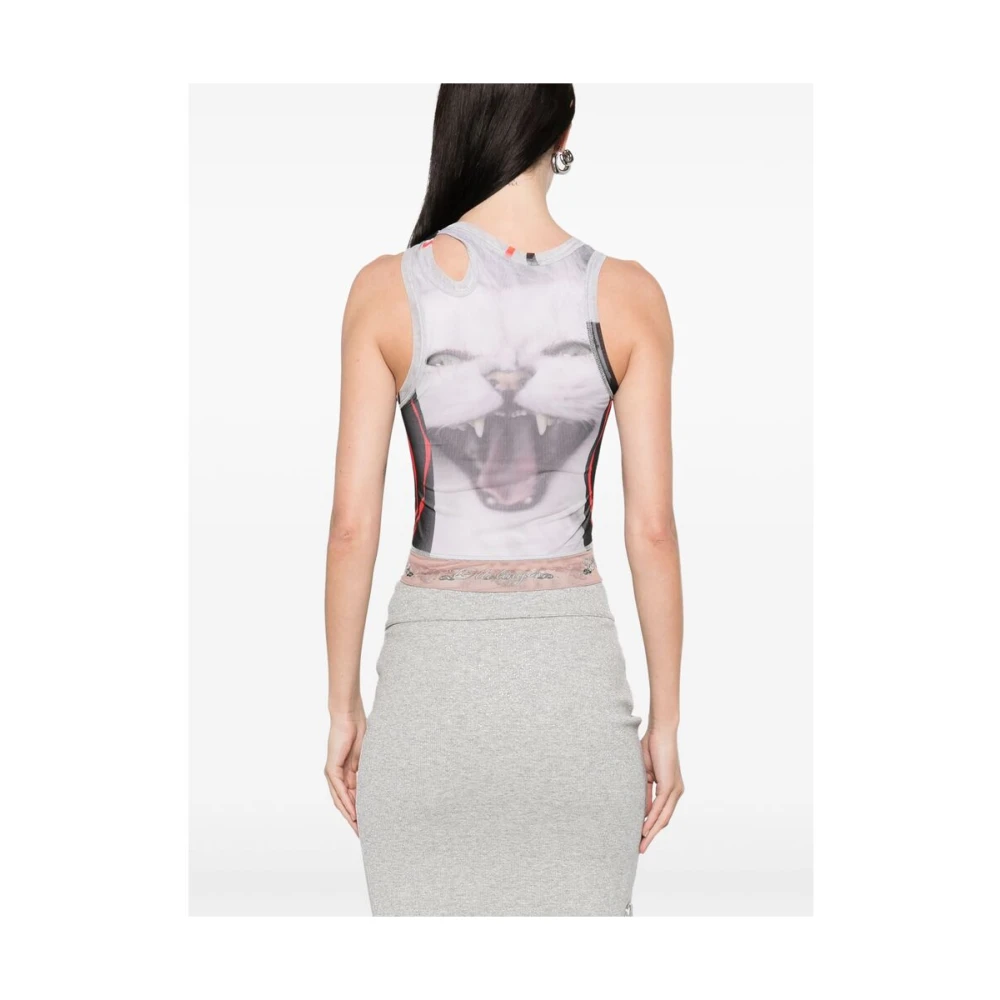 Ottolinger Jurk met Logo Print en Uitgesneden Details Multicolor Dames