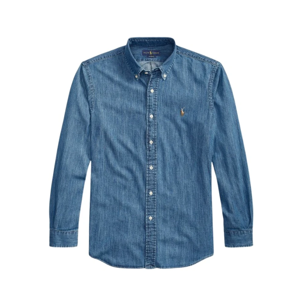 Polo Ralph Lauren Blue Denim Shirts, Male, Xl, Shirts