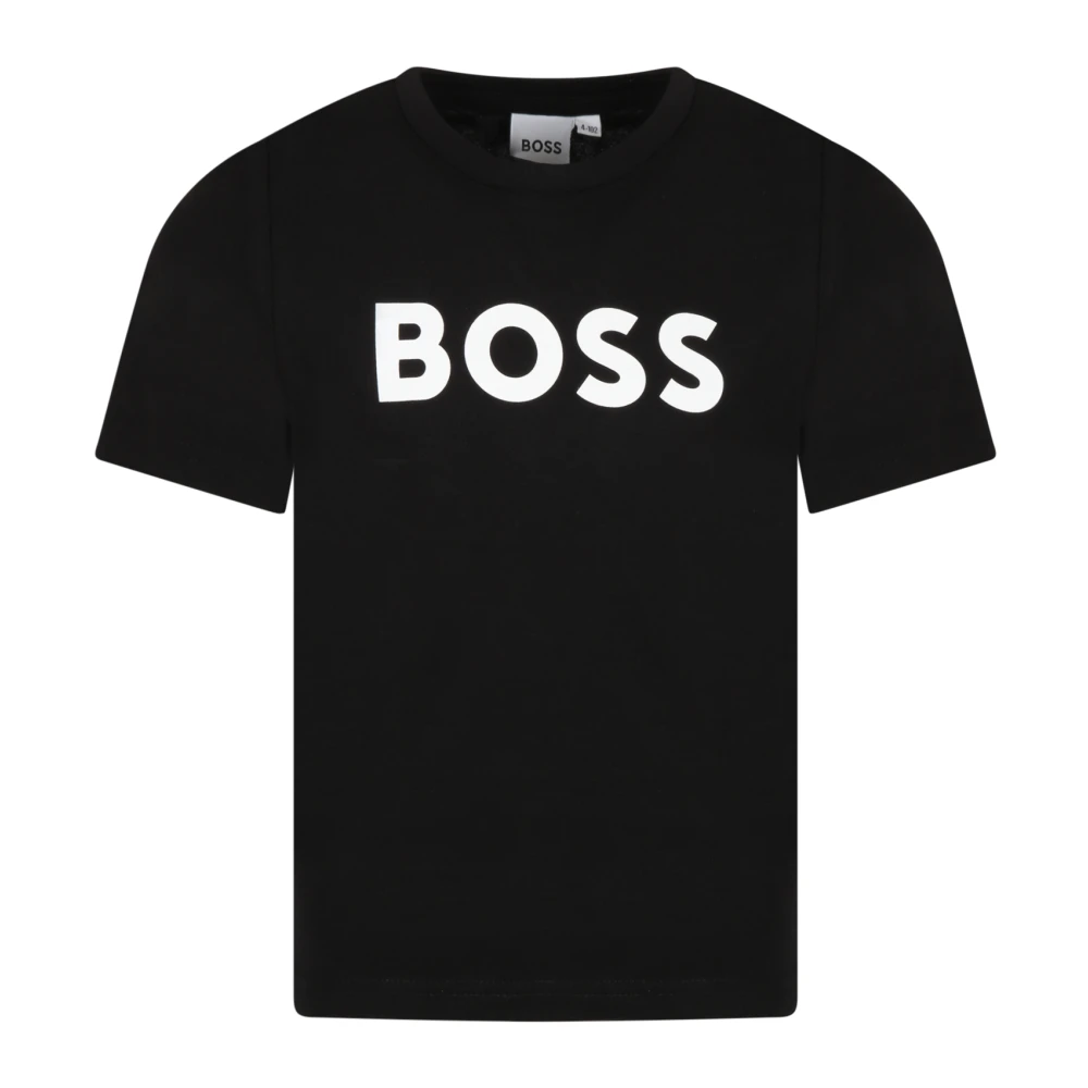 Hugo Boss Svart Bomull T-Shirt med Långa ärmar Black, Unisex