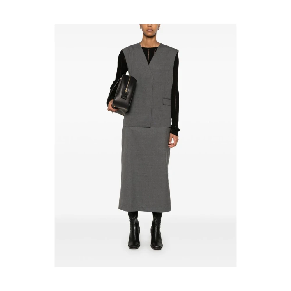 Remain Birger Christensen Grijs V-hals vest Gray Dames