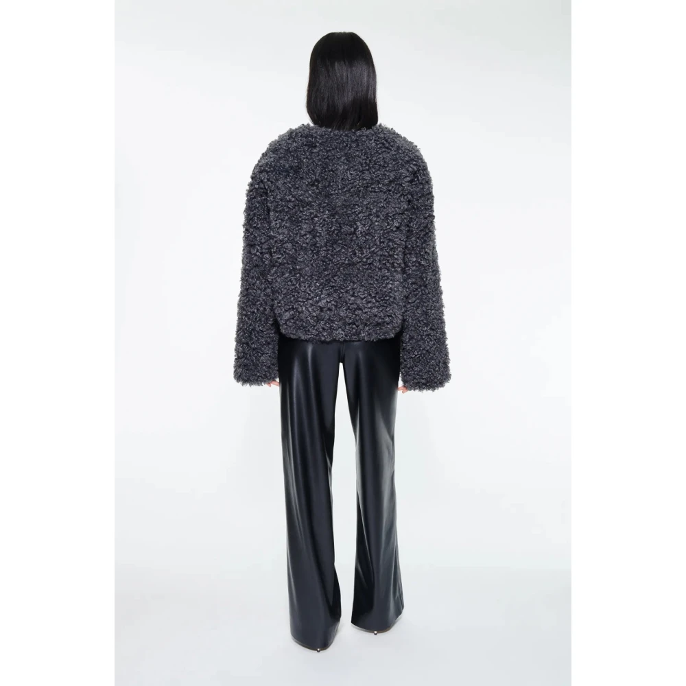 Stand Studio Omkeerbare Grijze Korte Jas Gray Dames