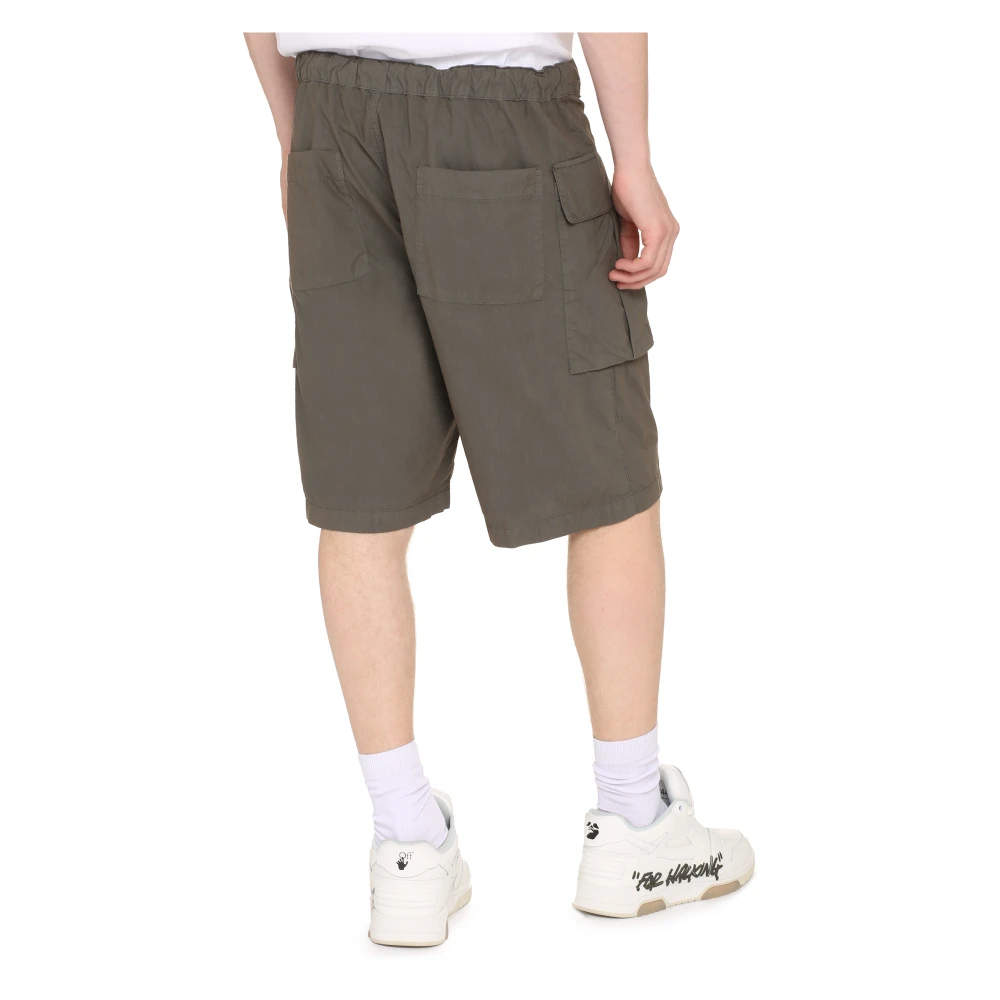 Aspesi Cotton Cargo Bermuda Shorts Gray Heren