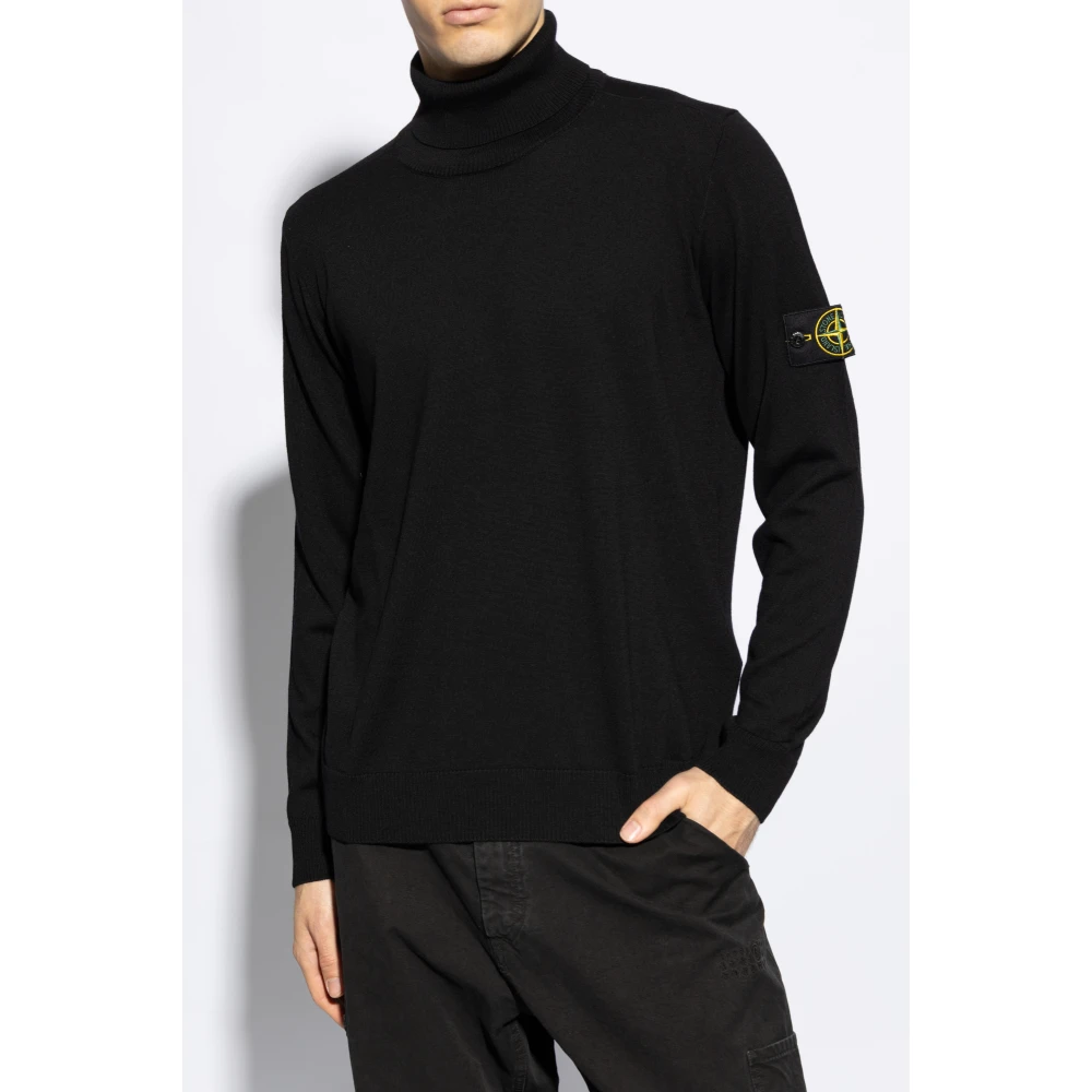Stone Island Wollen coltrui Black Heren