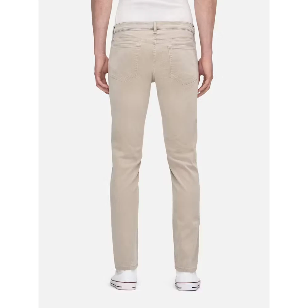 Frame Slim Mid Rise Denim Broek Beige Heren