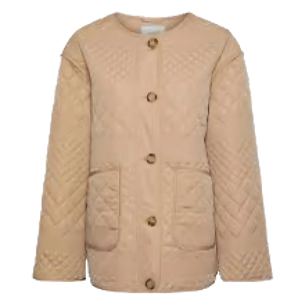 Y.A.S Beige Gewatteerde Safari Jas Beige Dames