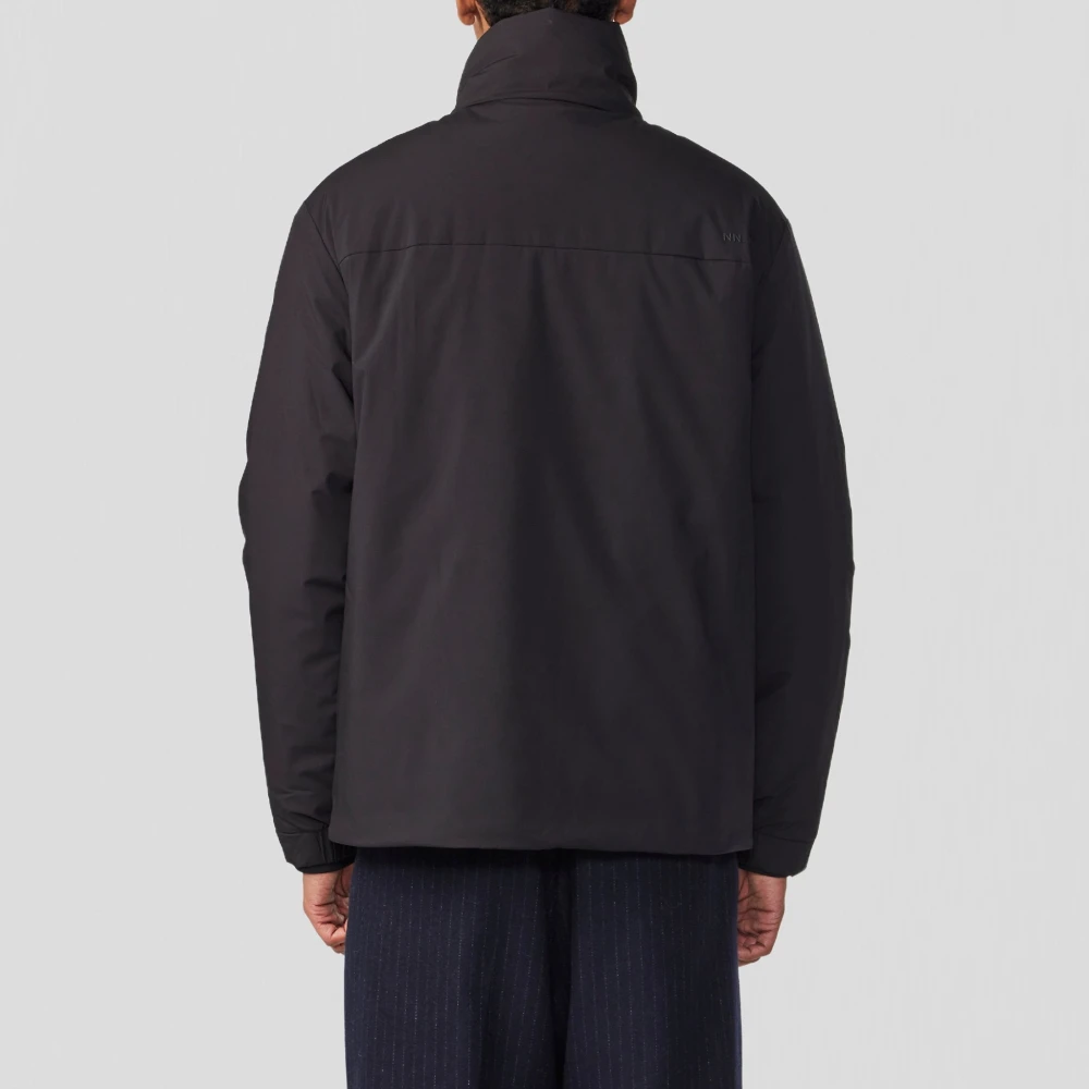 Nn07 Zwarte Waterdichte Stretchbare Jas met Stormmanchet Black Heren