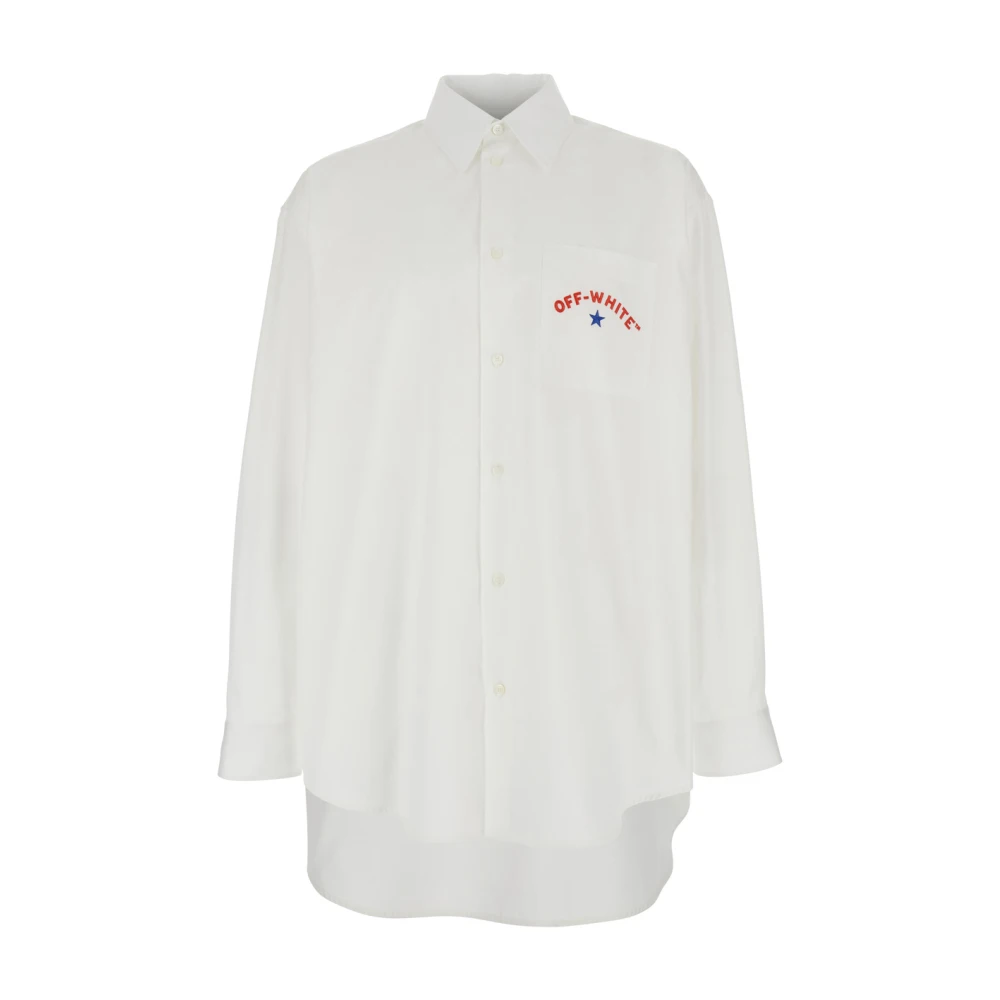 Off White Ster Pijl Logo Wit Katoenen Shirt White Heren