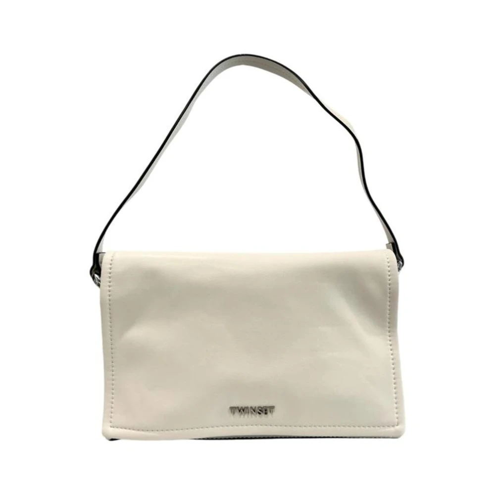 Twinset , Shoulder Bags, Female, White, One Size, Foldover Shoulder Bag