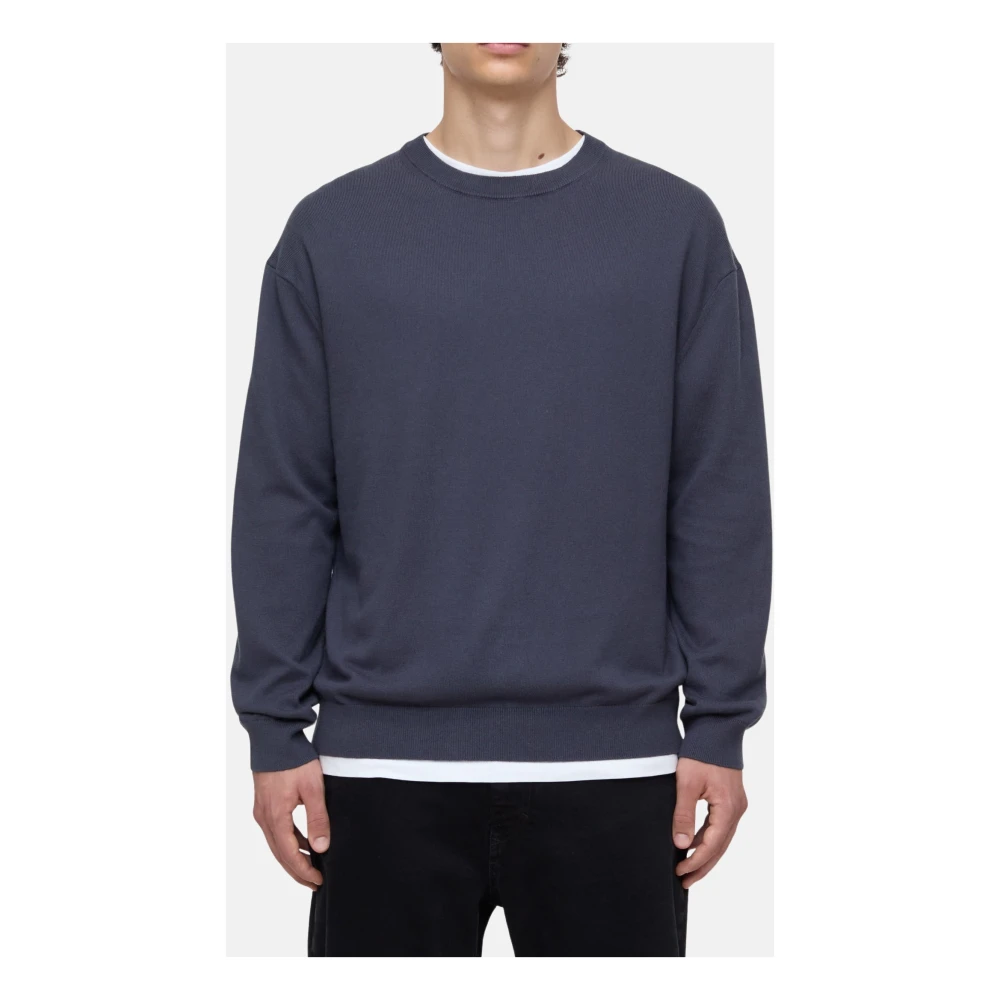 closed Katoen Cashmere Crewneck Sweatshirt Blue Heren