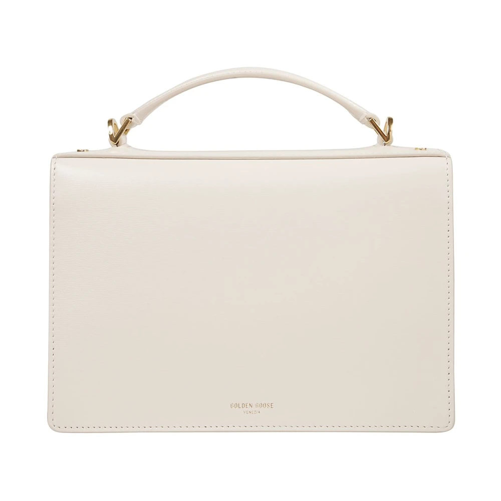 Golden Goose Palmellato leren tas met gouden details Beige Dames