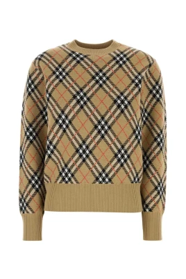 Argyle Pattern Crewneck Sweater