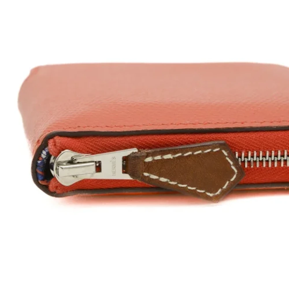 Hermès Vintage Pre-owned Leather wallets Orange Dames