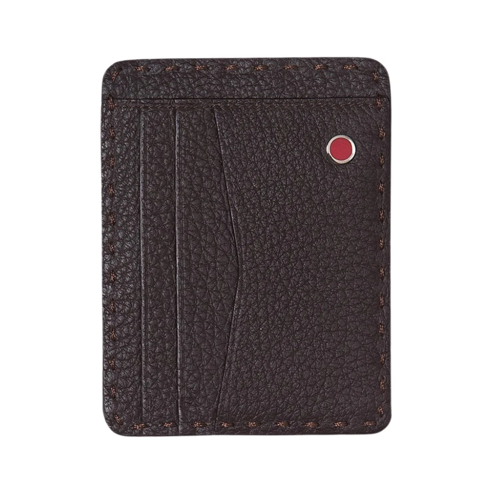 Kiton Kaarthouder van Hertenleer Brown Heren