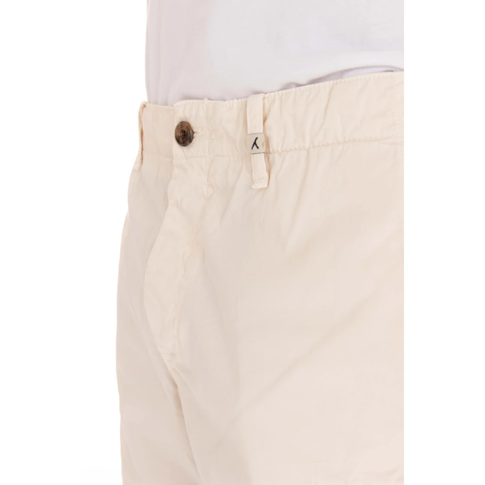 Myths Katoenen Bermuda Shorts in Crème Beige Heren