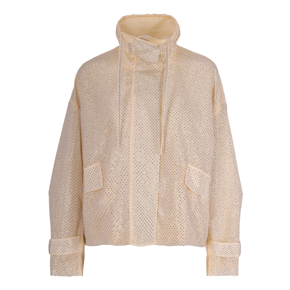 Pinko Women's Beige Light Jackets, M, Light Jackets