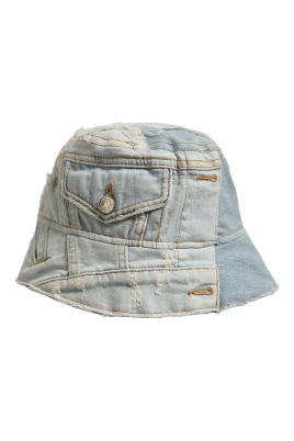 Patchwork Denim Bucket Hat