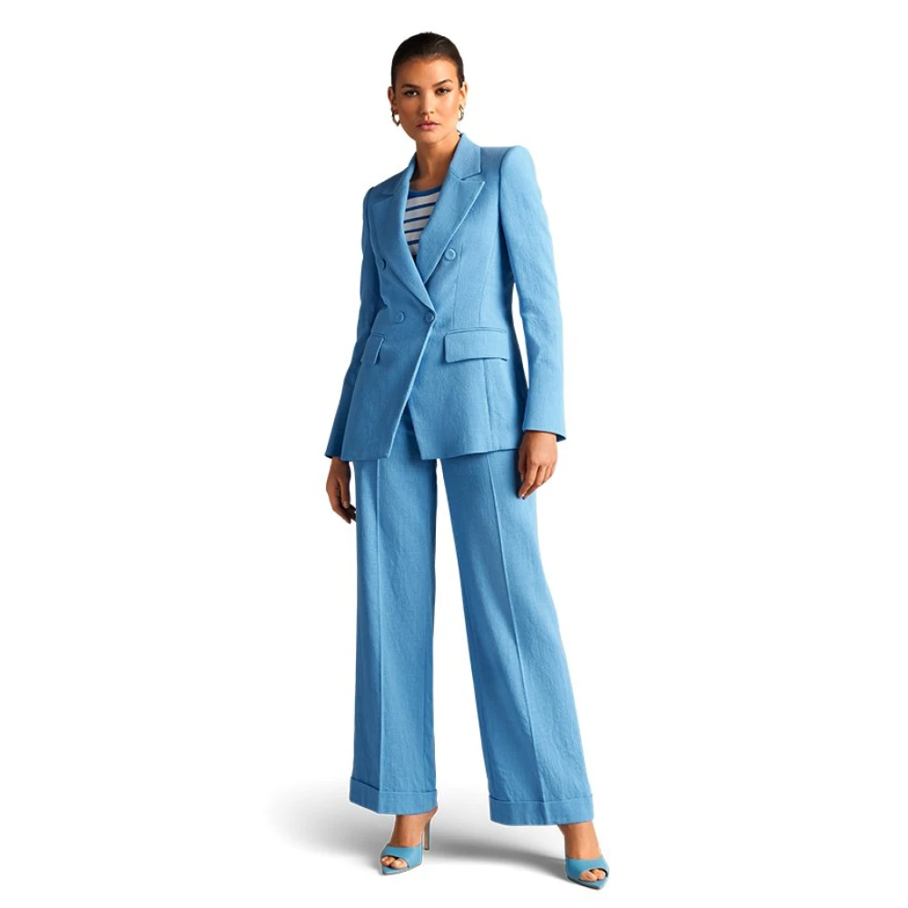 RIANI Blauw getailleerd jasje met dubbele knoopsluiting Blue Dames