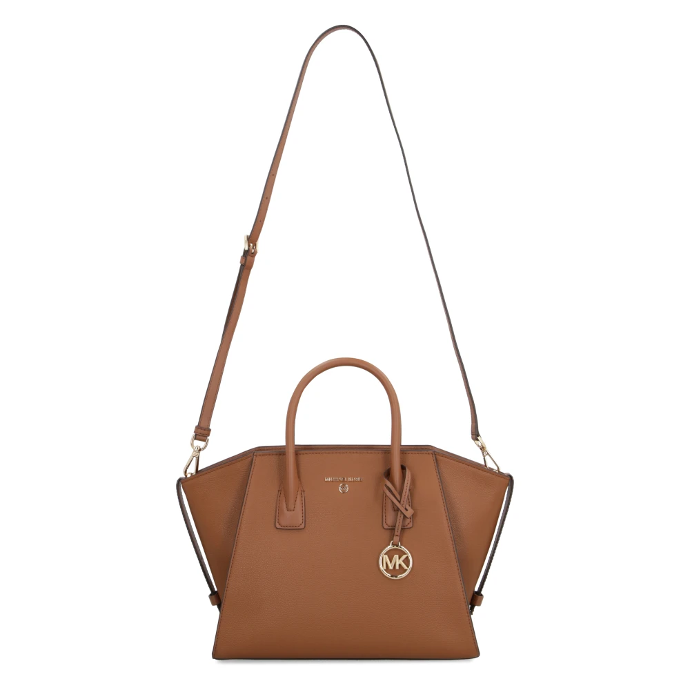 Michael Kors Handtas van gekorreld leer met logobasis Brown Dames