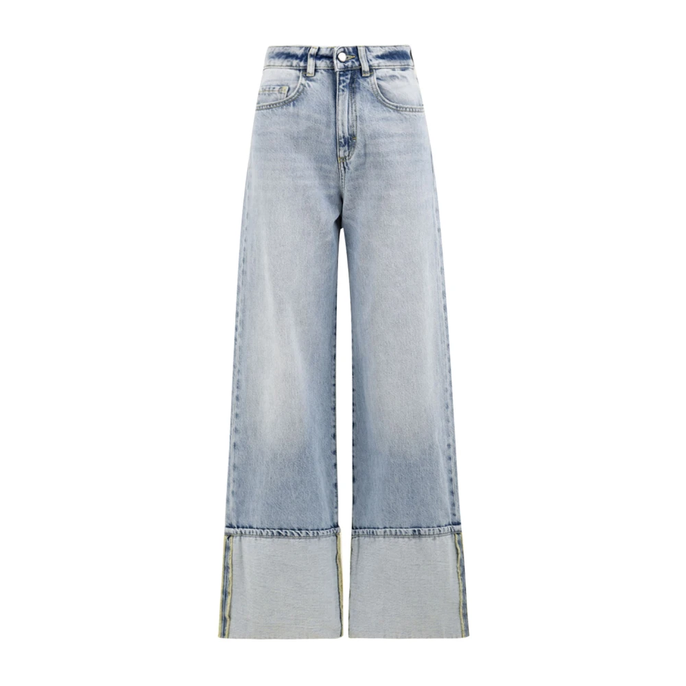 Icon Denim Women's Blue Wide Jeans, W26, Wide Leg Jeans For