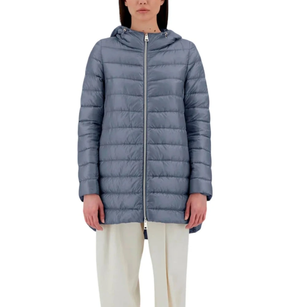 Herno Blauwe Donsjas met Capuchon Blue Dames