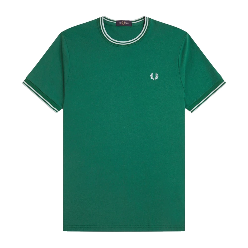 Fred Perry - Twin Tipped Sport Green/Light Ice/Light Ice - T-Shirt - Grün - M - 100% Baumwolle - Bild 3
