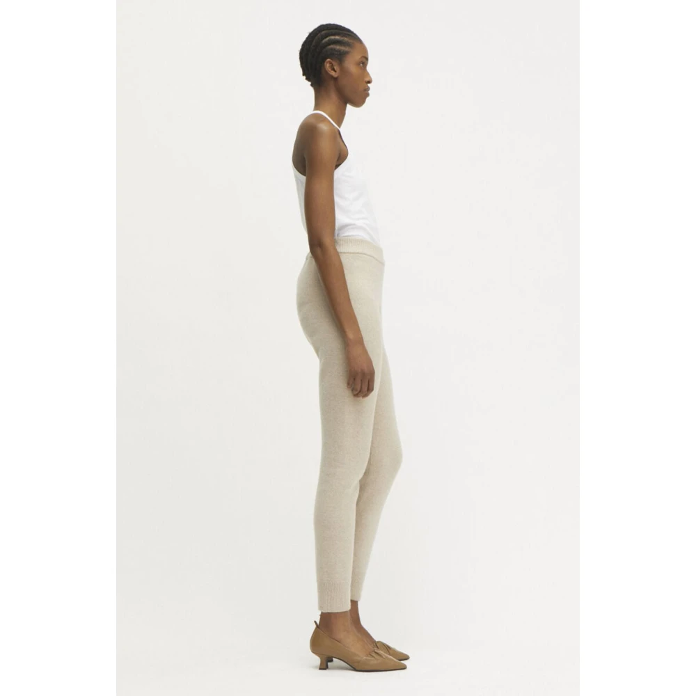 Rodebjer Kasjmierwolmix Broek Beige Dames