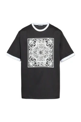 T-shirt med Majolica-tryck